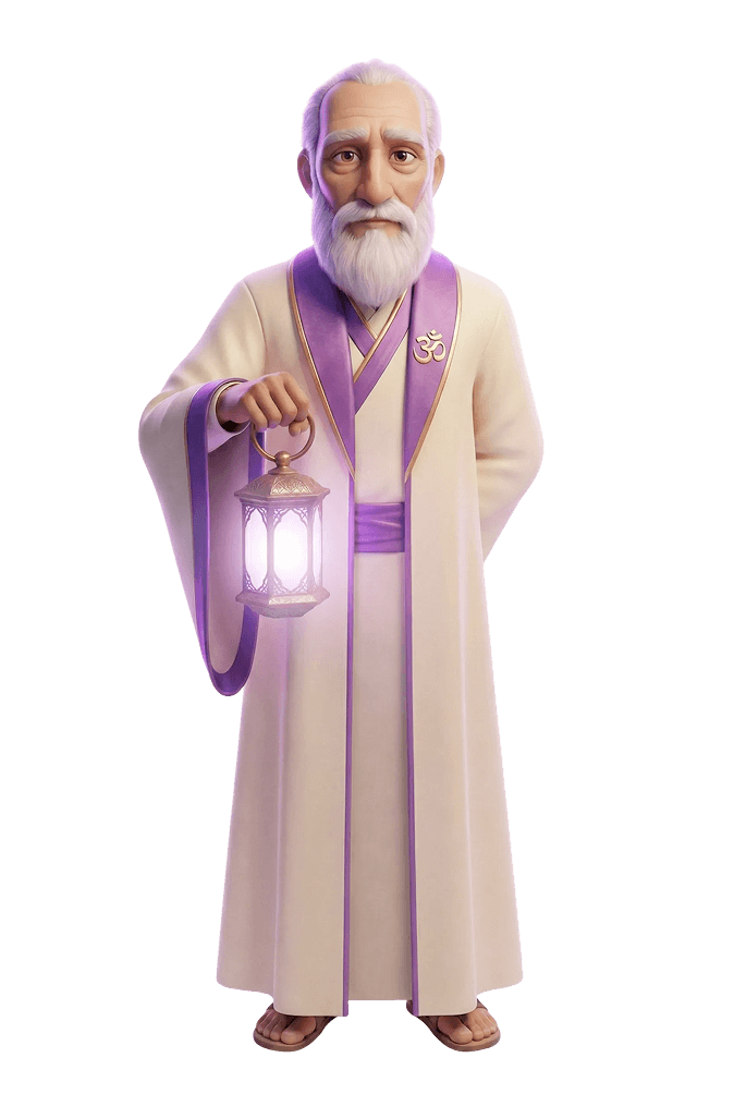 pvhsタイプの診断結果として表示される、ランタンを手に導きを示す賢者のキャラクター